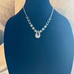 Monet Silver Teardrop Necklace